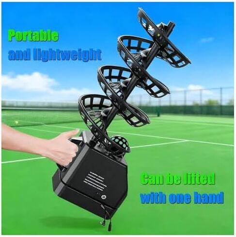 Tennis Ball Machine,Pitching Machine, Automatic Tennis Launcher Smart Ball Machine with Random Serve Adjustable Tripod for Practice and Training in Kuwait