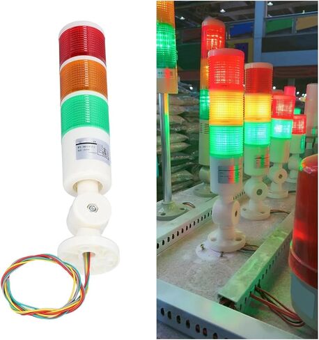 ضوء برج إشارة LED 3 ألوان إنذار ضوء جهاز تحذير قابل للطي AC220V in Kuwait