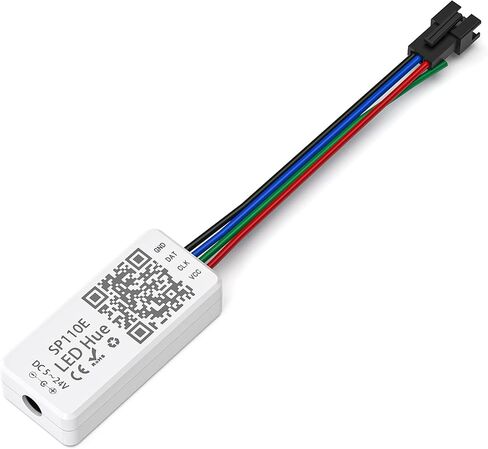 وحدة تحكم SEZO WS2812B بلوتوث LED 600 بكسل/منفذ SP611E التحكم في مزامنة الموسيقى لـ WS2811 WS2812 SM16703 UCS1903 شريط LED ملون قابل للعنونة بإضاءة بكسل DC5V~24V APP/IR للتحكم عن بعد in Kuwait