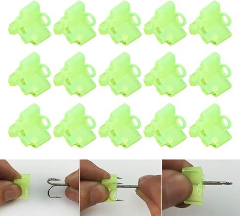 50PCS Treble Hook Protective Casing Polyethylene Safety Cover Fluorescent Green Bonnets in Kuwait