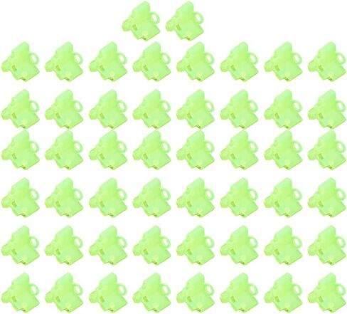 50PCS Treble Hook Protective Casing Polyethylene Safety Cover Fluorescent Green Bonnets in Kuwait
