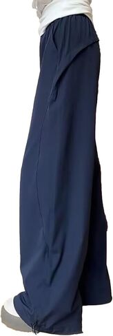 Girls Baggy Cargo Pants Fashion Cool Hip Hop High Elastic Waist Work Joggers Outdoor Comfortable Trousers Spring Summer in Kuwait