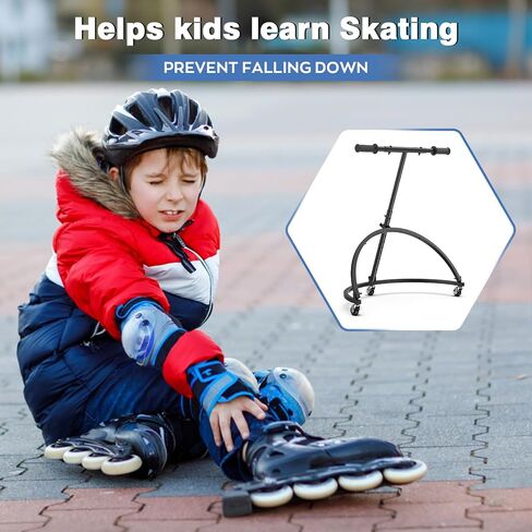 IMAYCC Skate Aid for Kids, Roller Skate Trainer for Kids Toddler Adjustable Height Outdoor Training Walker in Kuwait