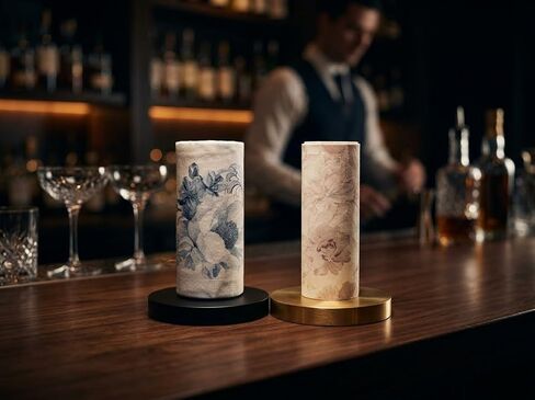 MY DRAP Napkin Roll Stand – Modern Metal Napkin Holder for Tabletop Use – Fits All MY DRAP Disposable Cloth Napkin Rolls – Elegant Dining & Entertaining Accessory - Gold finish in Kuwait