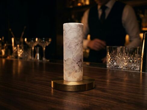 MY DRAP Napkin Roll Stand – Modern Metal Napkin Holder for Tabletop Use – Fits All MY DRAP Disposable Cloth Napkin Rolls – Elegant Dining & Entertaining Accessory - Gold finish in Kuwait