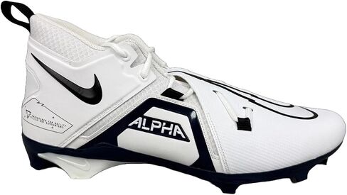 حذاء كرة القدم Nike Alpha Menace Pro 3 Mid للرجال باللون الأبيض والأسود CT6649-100 مقاس 13.5 متوسط ​​أمريكي in Kuwait