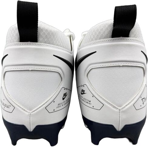 حذاء كرة القدم Nike Alpha Menace Pro 3 Mid للرجال باللون الأبيض والأسود CT6649-100 مقاس 13.5 متوسط ​​أمريكي in Kuwait