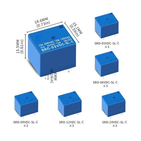 5 قيم * 3 قطعة = 15 قطعة مجموعات تتابع الطاقة 5 دبابيس DC SRD-05VDC-SL-C SRD-06VDC-SL-C SRD-09VDC-SL-C SRD-12VDC-SL-C SRD-24VDC-SL-C PCB التتابع 5V 6V 9V 12V 24V in Kuwait