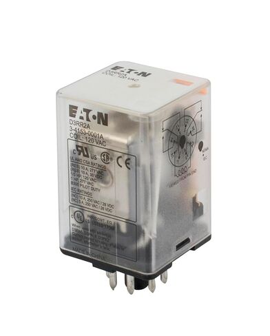 Eaton Eaton D3RR2A Relay، ملف 120VAC، DPDT، 10A، 8-Pin، نمط التوصيل in Kuwait