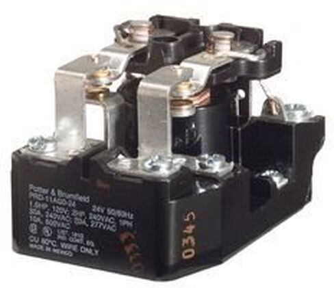 اتصال TE / بوتر وبرومفيلد PRD-11AY0-24 مرحل الطاقة، DPDT، 24VAC، 25A، لوحة in Kuwait
