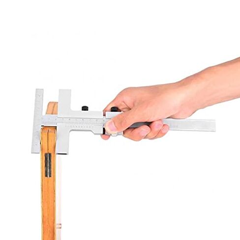 T-Type Vernier Caliper with Adjustment Carbon Steel Ruler Measuring Tool 0-160mm in Kuwait