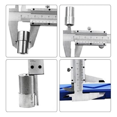 Vernier Caliper 6" 0-150mm 0.02mm Metal Gauge Micrometer Inside Outside Depth Step Measuring Tool in Kuwait