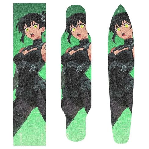 مثير فتاة يابانية مستقبلية أنيمي سكيتبورد شريط لحام فقاعة الحرة سكوتر Griptape 33 × 9 بوصة lija para patineta in Kuwait
