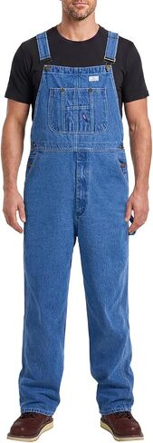 HISEA Men's Denim Bib Overalls, Men's Overalls Workwear with Adjustable Straps and Convenient Tool Pockets in Saudi Arabia