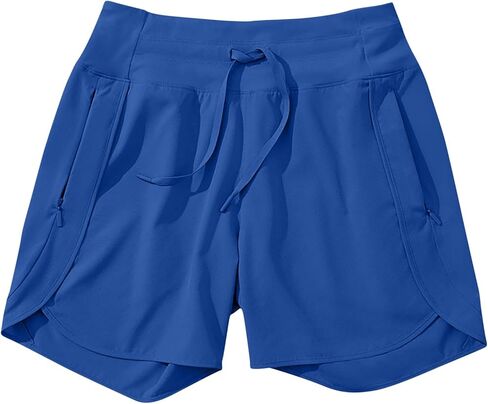 Running Shorts for Women - 3" Athletic Drawstring High Waist Quick Dry Workout Gym Shorts with Liner Zipper Pockets in Kuwait