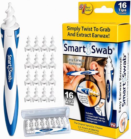 Spiral Ear Wax Removal Replacement Tips – 32 Soft Silicone Spiral Tips Only (No Handle) | Patented Safe Ear Cleaning Design | Easy, Gentle & Reusable Ear Cleaner Refills in Saudi Arabia