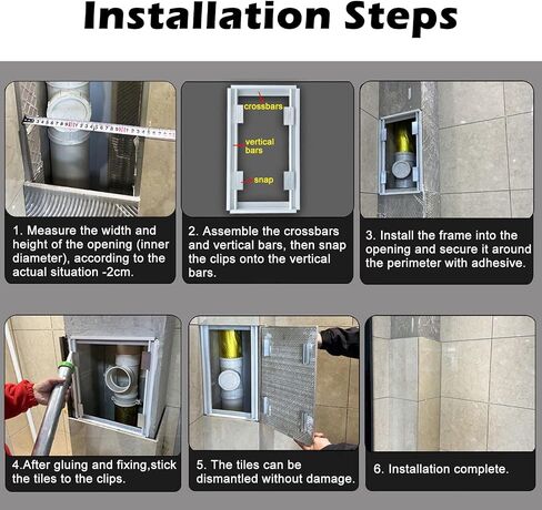 Hidden Access Panel 12x12 to 24x24, Durable Aluminum Wall Cover for Plumbing Inspection, Ideal for Bathroom Shower Valve Access, 800x850mm (32x34in),800x850mm/32x34in in Kuwait
