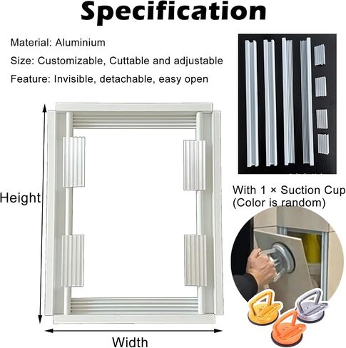 Hidden Plumbing Access Panel 12x12 14x14 16x16 24x24, Wall Hole Cover for Bathroom Shower Valve, Aluminum Frame, Inspection Door (700x700mm/28x28in),700x700mm/28x28in in Kuwait