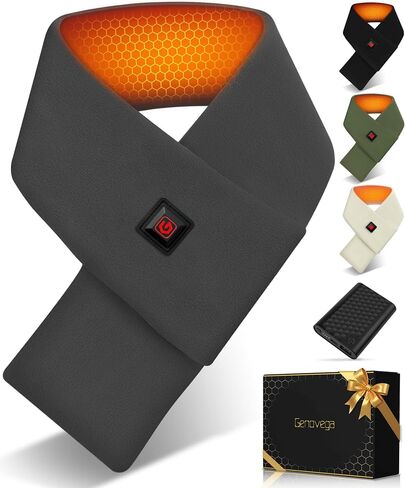 Genovega Women Men Heated Scarf with 6000mAh Battery,Portable Power Bank for Long Lasting Graphene Heating,Winter Warm Gifts in Saudi Arabia