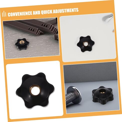 6pcs Adjustable Handle Screw Knob Plastic Hand Grip Knurled Knobs Easy Hand Tightening for Doors Equipment in Kuwait