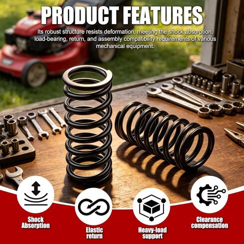 Heavy Duty Compression Springs, Black Coil Style, 1.7" Outer Diameter x 1.25" Inner Diameter x 3.9" Free Length, 1/4" (218 Gauge) Wire, 163 lbs/in Rate for Equipment Repair，2 Pack in Kuwait