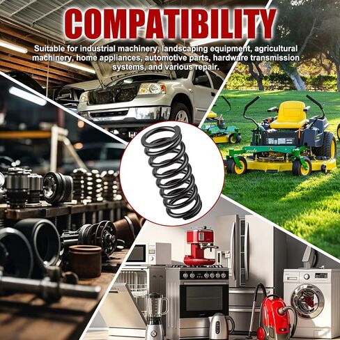 Heavy Duty Compression Springs, Black Coil Style, 1.7" Outer Diameter x 1.25" Inner Diameter x 3.9" Free Length, 1/4" (218 Gauge) Wire, 163 lbs/in Rate for Equipment Repair，2 Pack in Kuwait