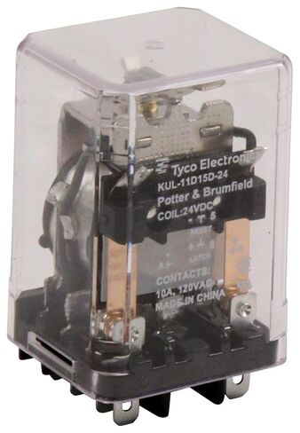 TE CONNECTIVITY/POTTER & BRUMFIELD KUL-11D15D-24 مرحل الطاقة، DPDT، 24VDC، 10A، توصيل in Kuwait