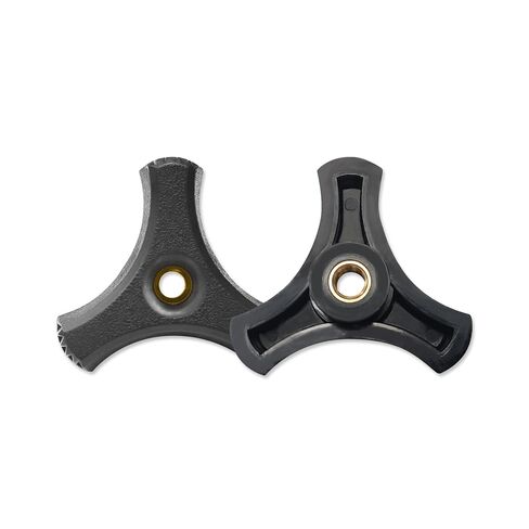 10 Pack Black Plastic Knob 5/16"-18 Three Prong Wing Nut 2 inch Diamete with Through Brass Insertr in Kuwait