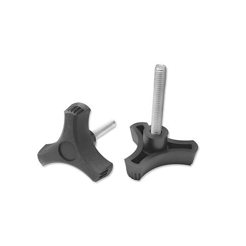 10 Pack Black Plastic Knob 5/16"-18 Three Prong Wing Nut 2 inch Diamete with Through Brass Insertr in Kuwait
