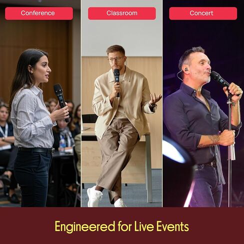 Pyle 8 Channel UHF Wireless Microphone System with 8 Handheld Mics, 300 Ft Range, Rack Mount Receiver for Karaoke, Worship, Schools & Live Events in Kuwait