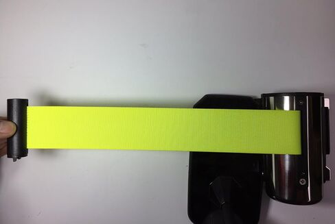 FixtureDisplays® Stanchion Queue Barrier Post Wall Mount شريط قابل للسحب 9.5 'حزام 12004-8-نيون أخضر in Kuwait