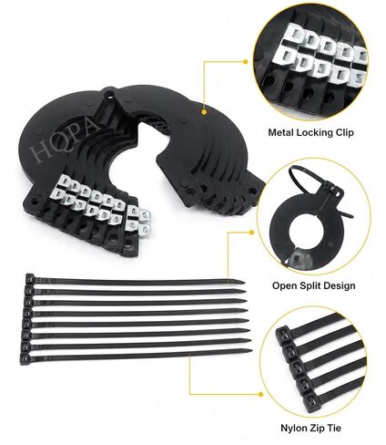 New 5mm Thick Split Bucket Pin Shims Set with Dual Lock Clips & Zip Ties ID40/45/50/55/60/65/70/80mm Spacer Washer for Mini Excavator Bucket Attachment Parts (ID 40mm) in Kuwait
