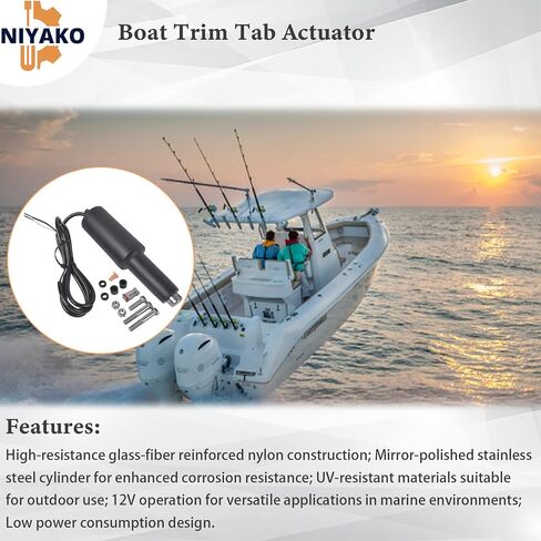 15056-001 Boat Trim Tab Actuator, 2 1/4" Stroke, 101XD, 12V, 3/8", Fit L'-enco 101 HD XD Series Actuator 3/8" mounting Hardware in Kuwait