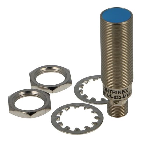DW-AS-623-M18-002 تردد التبديل 1.5 كيلو هرتز، القطر 18 مم × الجسم 63.5 مم، 4-PIN M12 قطع الاتصال السريع، مسافة الاستشعار 8 مم، فلوش، IP67، رقم. الإخراج، غلاف من النحاس المطلي بالنيكل، PNP، TUB in Kuwait