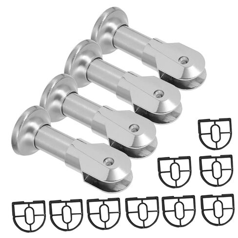 Stainless Steel Restroom Partition Support Foot 10cm 4pcs Set Public Bathroom Partition Fitting Toilet Stall Foot Bracket for Sanitation Fixtures Style in Kuwait