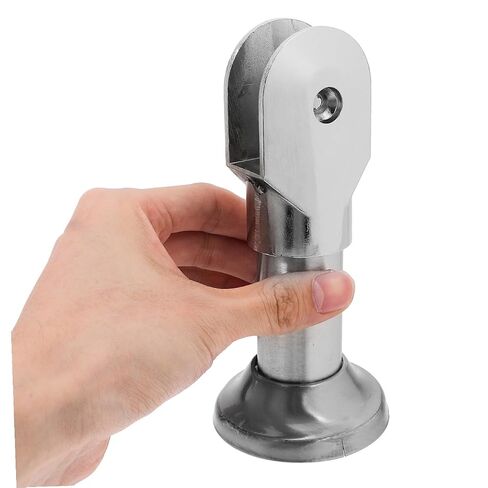 Stainless Steel Restroom Partition Support Foot 10cm 4pcs Set Public Bathroom Partition Fitting Toilet Stall Foot Bracket for Sanitation Fixtures Style in Kuwait