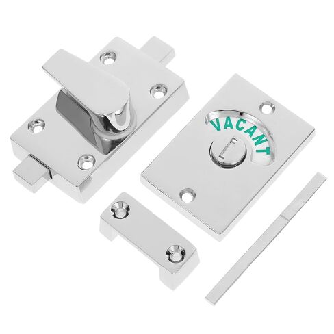 Amosfun Zinc Alloy Public Restroom Door Lock with Occupied Vacancy Indicator, Bathroom Stall Latch Bolt for Toilet Privacy, Sturdy Bathroom Door Lock for Home and Commercial Use in Kuwait