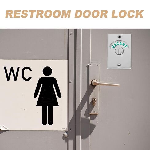 Amosfun Zinc Alloy Public Restroom Door Lock with Occupied Vacancy Indicator, Bathroom Stall Latch Bolt for Toilet Privacy, Sturdy Bathroom Door Lock for Home and Commercial Use in Kuwait