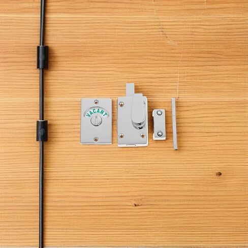 Amosfun Zinc Alloy Public Restroom Door Lock with Occupied Vacancy Indicator, Bathroom Stall Latch Bolt for Toilet Privacy, Sturdy Bathroom Door Lock for Home and Commercial Use in Kuwait