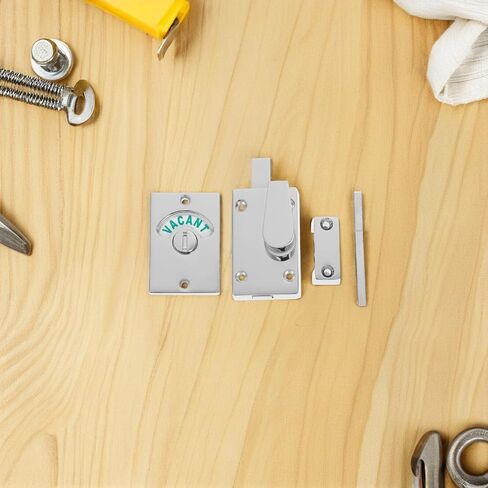 Amosfun Zinc Alloy Public Restroom Door Lock with Occupied Vacancy Indicator, Bathroom Stall Latch Bolt for Toilet Privacy, Sturdy Bathroom Door Lock for Home and Commercial Use in Kuwait