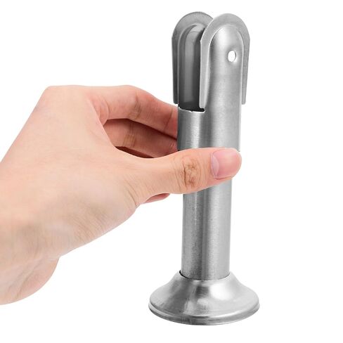Ipetboom 4pcs 304 Stainless Steel Restroom Partition Foot Support, Toilet Cubicle Fitting Hardware for Public Bathroom, 10cm Sturdy Partition Holder Accessories in Kuwait
