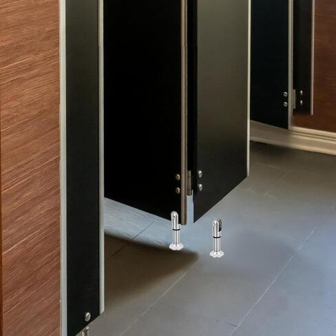 Ipetboom 4pcs 304 Stainless Steel Restroom Partition Foot Support, Toilet Cubicle Fitting Hardware for Public Bathroom, 10cm Sturdy Partition Holder Accessories in Kuwait