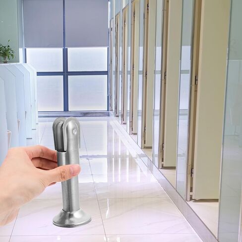 Ipetboom 4pcs 304 Stainless Steel Restroom Partition Foot Support, Toilet Cubicle Fitting Hardware for Public Bathroom, 10cm Sturdy Partition Holder Accessories in Kuwait