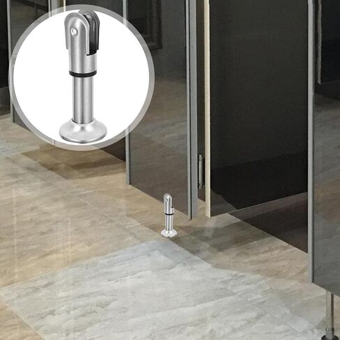 Ipetboom 4pcs 304 Stainless Steel Restroom Partition Foot Support, Toilet Cubicle Fitting Hardware for Public Bathroom, 10cm Sturdy Partition Holder Accessories in Kuwait