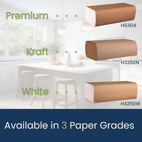 Marcal® Premium Multifold Paper Towels (H5304), 9.25" x 9.5" sheets, White, (250 Sheets/Pack, 16 Packs/Case, 4,000 Sheets/Case), Perfect for Home & Office, Away-from-Home Products, Bulk Towels in Kuwait