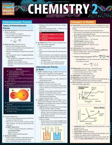 الكيمياء 2: دليل مرجعي مغلف QuickStudy (دراسة أكاديمية سريعة) in Kuwait