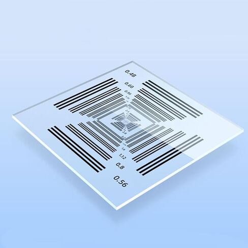 3 * 3 in Camera Lens Transparent Test Board, Microscope Accessory Kit, Improve Image Clarity and Contrast, Accuracy ±0.5um/±1um, for Photography Studios, Scientific Research Laboratories in Kuwait