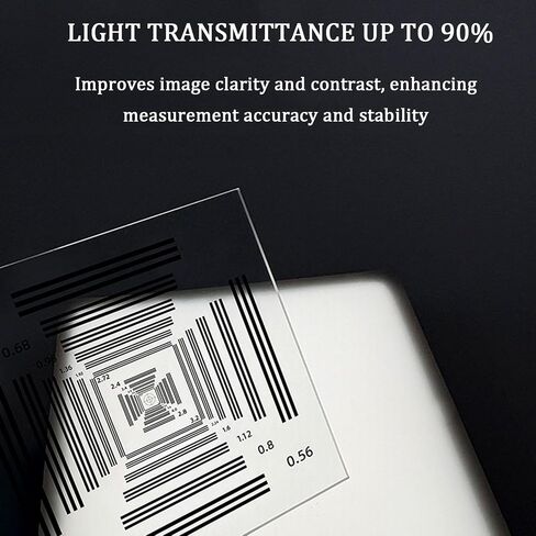 3 * 3 in Camera Lens Transparent Test Board, Microscope Accessory Kit, Improve Image Clarity and Contrast, Accuracy ±0.5um/±1um, for Photography Studios, Scientific Research Laboratories in Kuwait