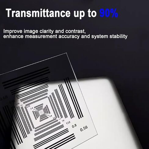 لوحة اختبار وضوح ودقة الكاميرا 3 * 3 بوصة، لوحة معايرة بصرية، سمك 3.2 مم، دقة ±0.5um/±1um، مناسبة لمختلف المجالات in Kuwait