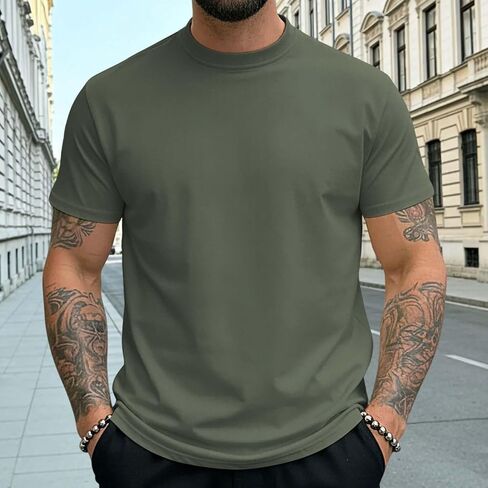 Men's Athletic Workout T-Shirts Moisture Wicking Cooling Running Shirts Short Sleeve Performance Tee for Gym Tennis in Kuwait